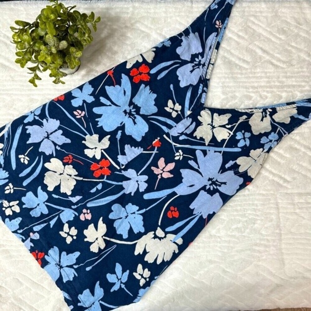 Time&Tru Floral V-Neck Woven Tank Top Medium 8-10 - Picture 5 of 16